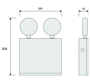 BLE WOODTHORPE 6W IP20 Emergency Twin Spot with Circular Heads (EL-143901)