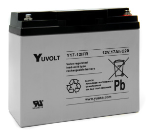Yuasa Yuvolt 12v 17Ah Sealed Lead Acid Battery - Flame Retardant (Y17-12FR)
