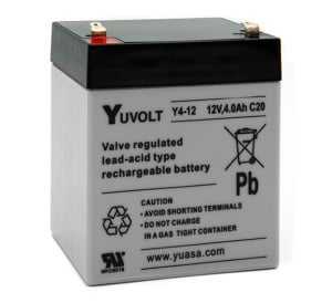 Yuasa Y4-12 Yuvolt 12v 4Ah Sealed Lead Acid Battery