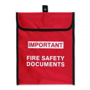 Red Soft Pack A4 Fire Safety Document Holder