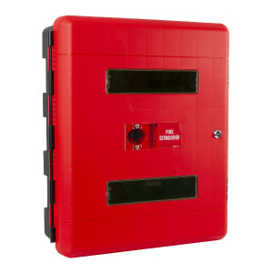 Commander® Double Extinguisher Cabinet with Key Lock
