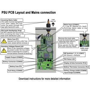 C-TEC 5 Series 24V 1.5A EN54-4 Plastic Boxed PSU (2 x 12V 3.2Ah Max) (BF560-24)