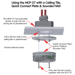 C-TEC Conduit Adaptor Box (for use with ceiling mounted ActiV & CAST devices) (NCP-27)