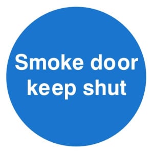 Smoke Door Keep Shut Sign 100mm x 100mm