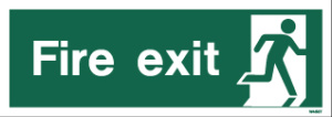PVC Fire Exit Final Exit (No Arrow) Running Man Sign 100x300mm