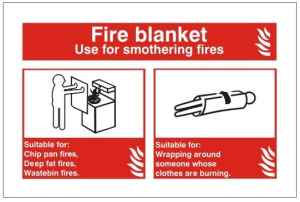 Fire Blanket Identification Sign C/W Self Adhesive