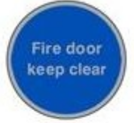 Prestige Fire Door Keep Clear Sign C/W Self Adhesive Back