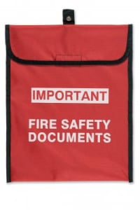 Red Soft Pack A4 Fire Safety Document Holder