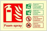 Luminous Foam Fire Extinguisher Identifcation Sign Self Adhesive Vinyl Sticker