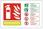 Wet Chemical Fire Extinguisher Identification Sign Self Adhesive Vinyl Sticker