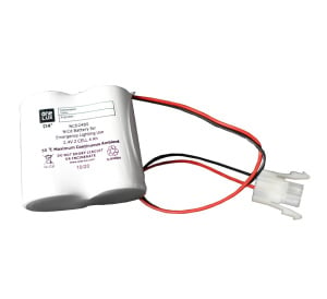 BLE 2 Cell Battery Pack - Side by Side - Nickel Cadmium - 2.4V 4.0Ah - High Temp - with Flying Leads (EL-193303)
