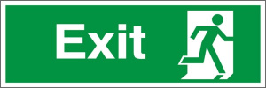 PVC Exit Final Exit (No Arrow) Running Man Sign 200x600mm