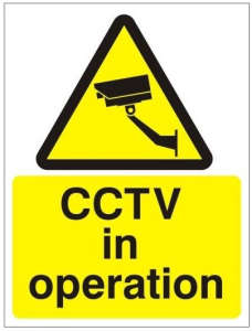 White Rigid PVC CCTV In Operation Sign Available In Various Sizes