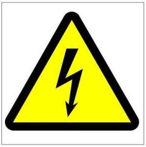 White Rigid PVC Electrical Danger Sign Available In Various Sizes