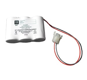 BLE 3 Cell Battery Pack - Side by Side - Nickel Cadmium - 3.6V 4.0Ah - High Temp - with Flying Leads (EL-193305)