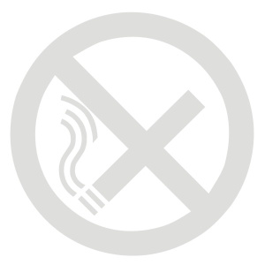 No Smoking safety sticker for glass surface - 100mm Wide x 100mm High
