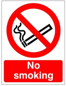 No Smoking Sign - Various Sizes - White / Luminous / Prestige