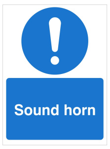 Sound Horn Sign - 450mm x 600mm