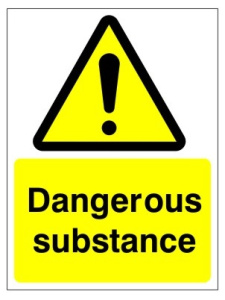 Dangerous Substance Sign - 150mm Wide x 200mm High