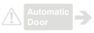 Automatic Door (Right) Sign For Glass - 300mm Wide x 100mm High