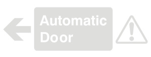 Automatic Door (Left) Sign For Glass - 300mm Wide x 100mm High