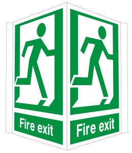 Projecting Fire Exit Sign 300mm Wide x 400mm High