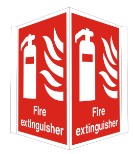 Projecting Fire Extinguisher Sign 300mm Wide x 400mm High