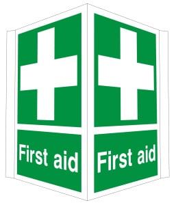 Projecting First Aid Sign 400mm x 300mm 