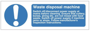 Waste Disposal Machine Sign - 300x100mm