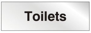 Toilets - Stainless Steel Effect 300mm x 100mm