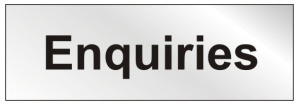 Enquiries - Stainless Steel Effect 300mm x 100mm