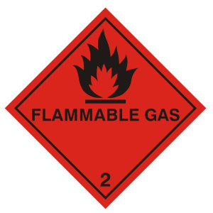 Flammable Gas 2 Sign - Various Sizes Available