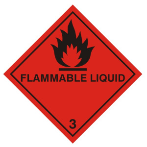 Flammable Liquid 3 Sign - Various Sizes Available