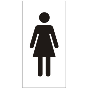 Female Toilet Door Sign - 100x200mm