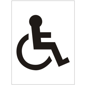 Disabled Toilet Door Sign - 100x200mm