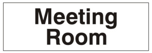 Meeting Room Door Sign - 300x100mm