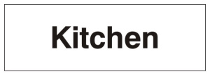 Kitchen Door Sign - 300x100mm