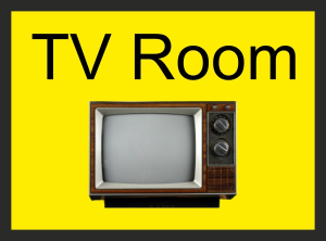 TV Room Dementia Sign - 300mm x 200mm
