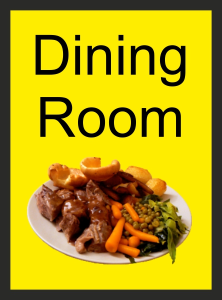 Dining Room Dementia Sign - 300mm x 200mm