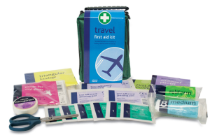 Travel First Aid Kit in Green Helsinki Bag