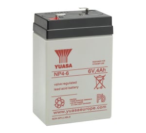 Yuasa 6v 4Ah Sealed Lead Acid Battery (NP4-6)