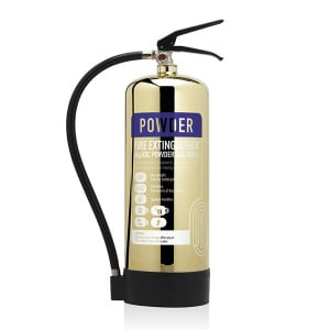 Contempo 6kg Powder Polished Gold Fire Extinguisher