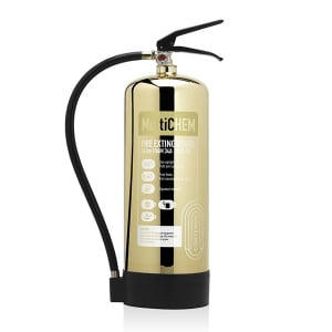 6 Litre MultiChem Polished Gold Fire Extinguisher