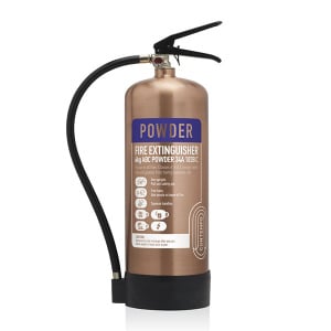 Contempo 6kg Powder Brushed Copper Fire Extinguisher