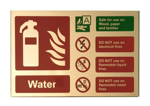 Water Polished Gold Portrait ID sign - Contempo