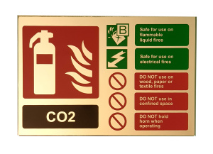CO2 Landscape Polished Gold ID Sign - Contempo