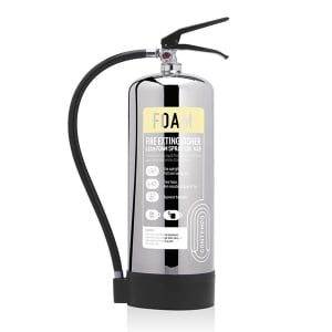 6 Litre Foam Stainless Steel Fire Extinguisher
