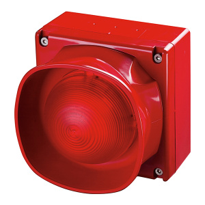 Apollo Weatherproof Multi-Tone Open-Area Sounder Visual Indicator with Isolator (Red) (55000-298APO)