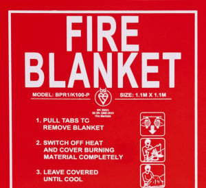 Firechief 1.1m x 1.1m Rigid Case Fire Blanket (BPR1/K100-P)