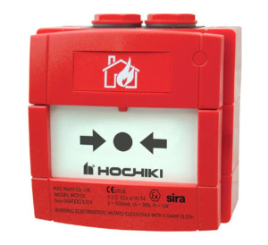 Hochiki CCP-W-IS Intrinsically Safe Weatherproof Call Point with Red Back Box